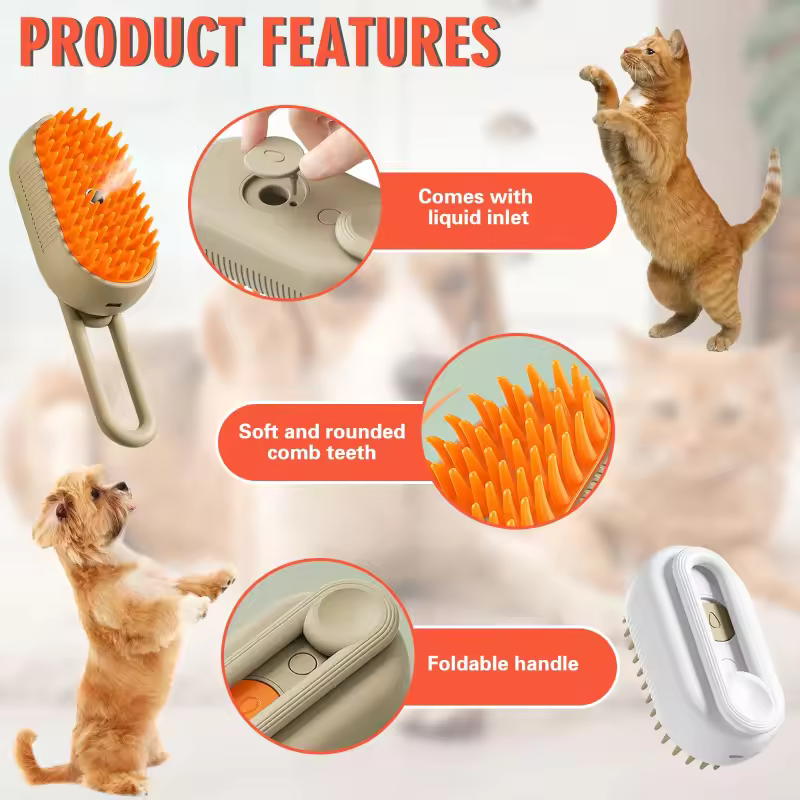 Electric Pet Grooming Comb Brush